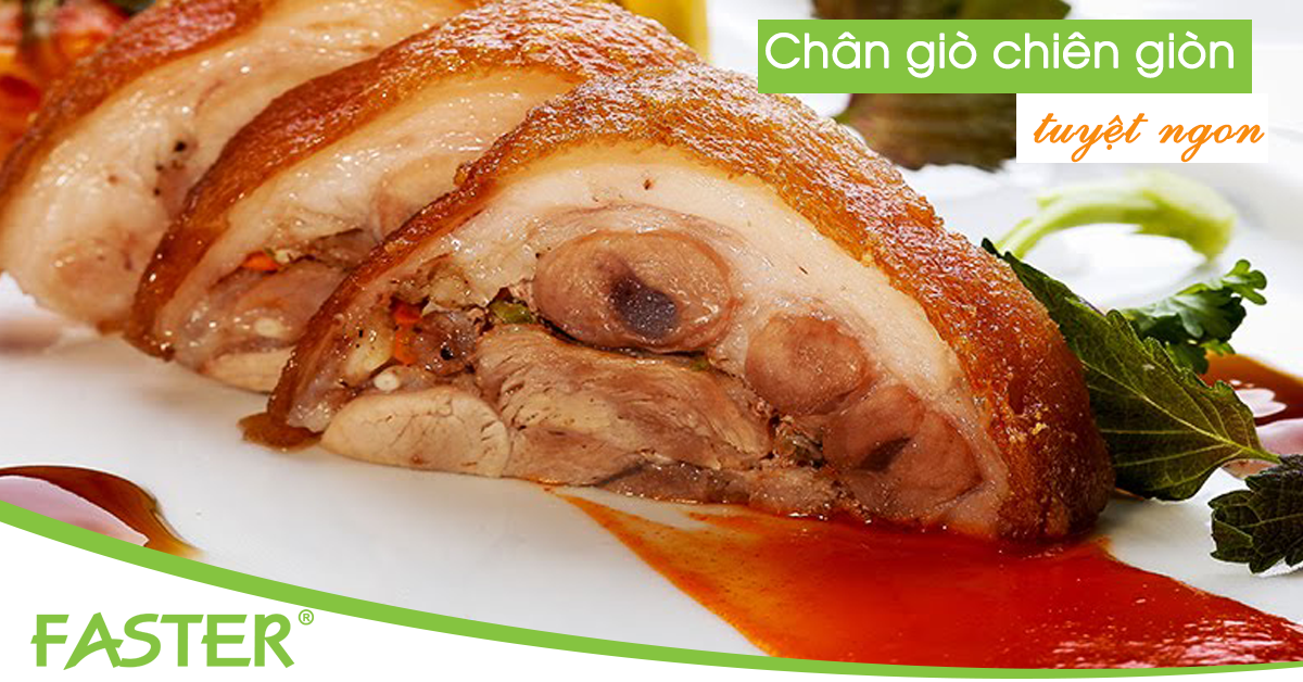 Học làm chân giò heo chiên giòn ngon tuyệt cùng bếp từ Faster
