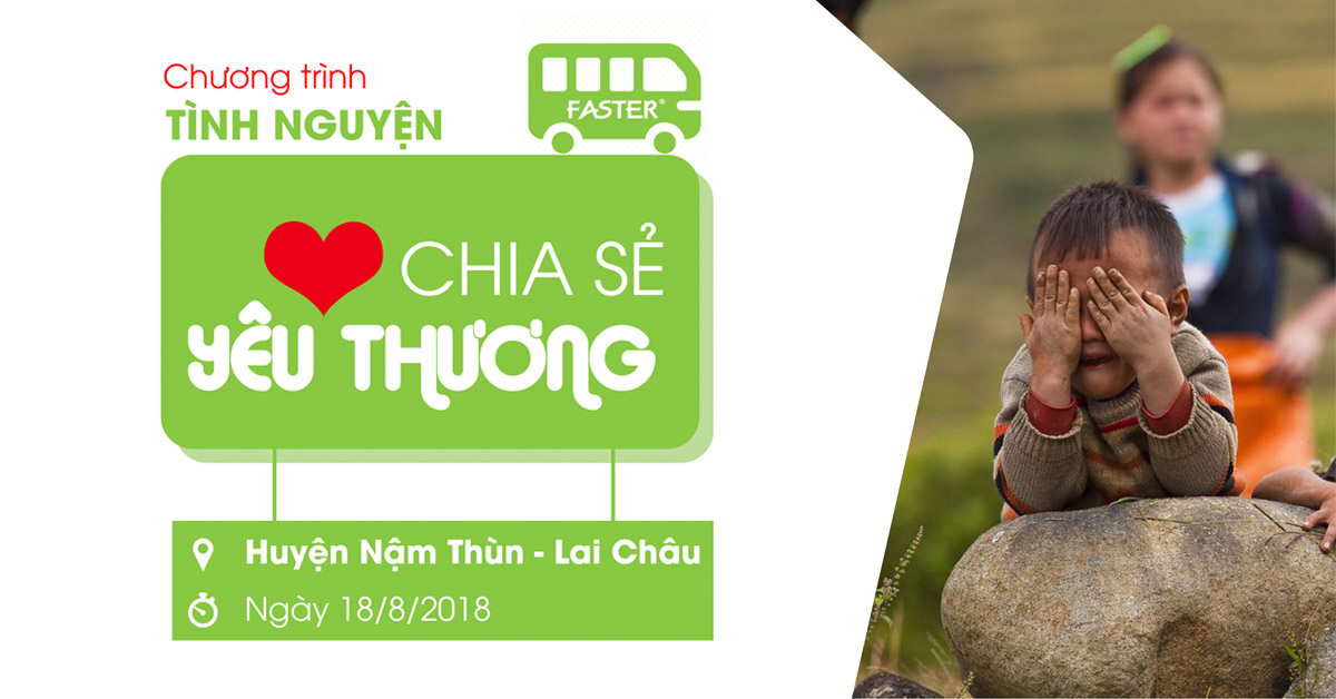 FASTER tổ chức chương trình từ thiện "Chia sẻ Yêu Thương"