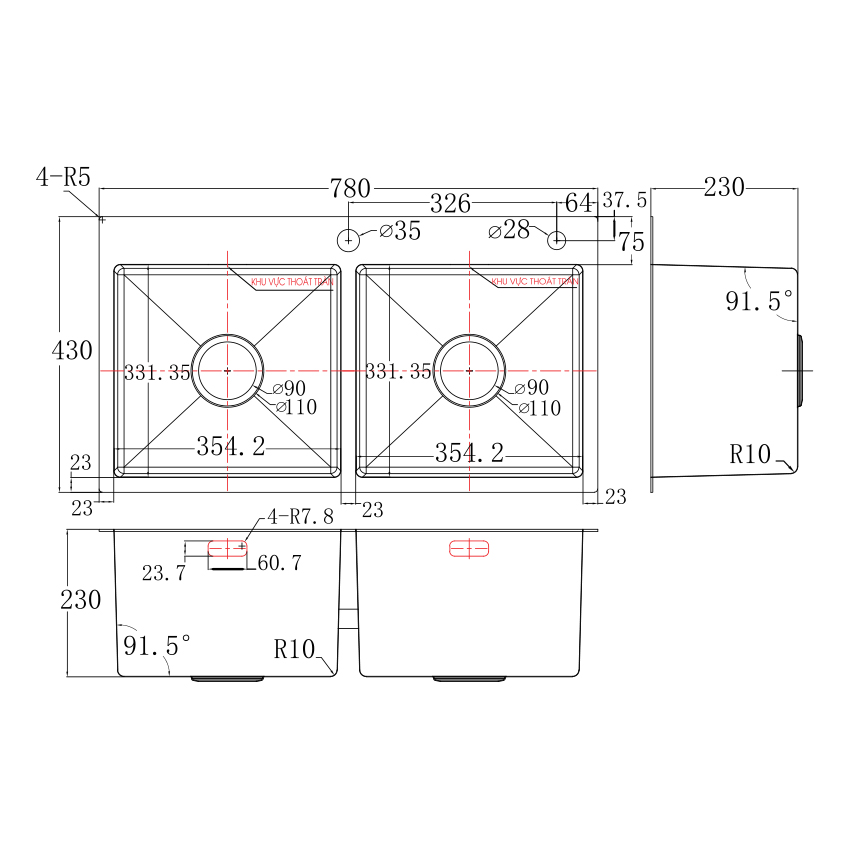 Chậu rửa bát FS 7843HM