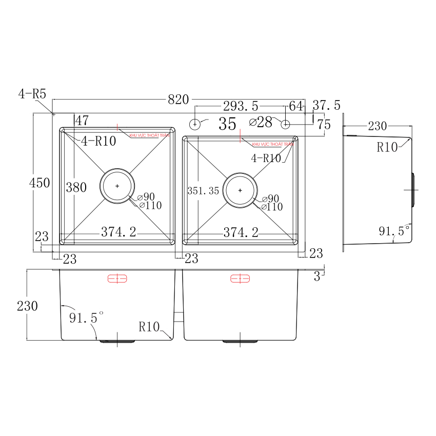 Chậu rửa bát FS 8245HS