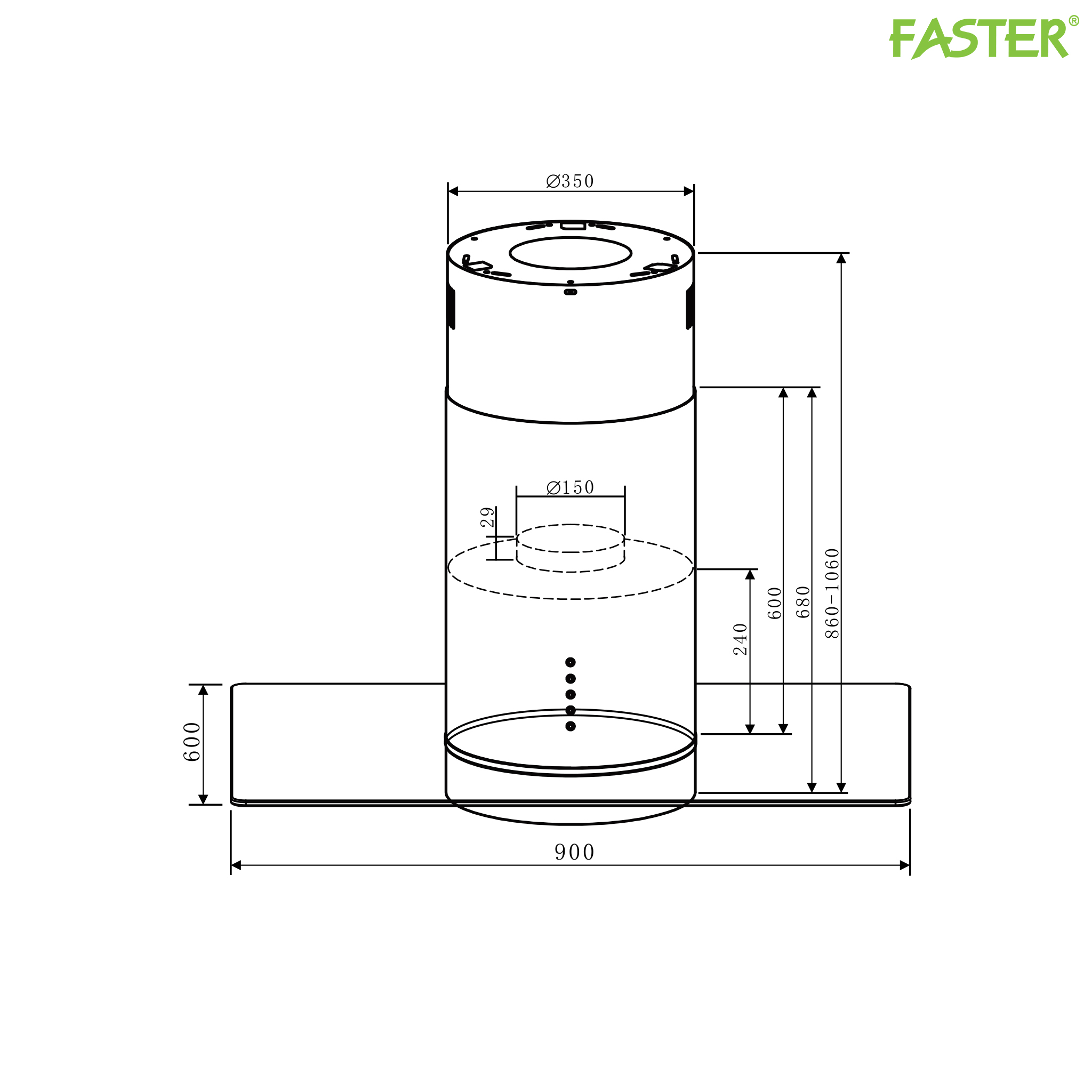 Máy hút mùi treo độc lập FS 2288IR
