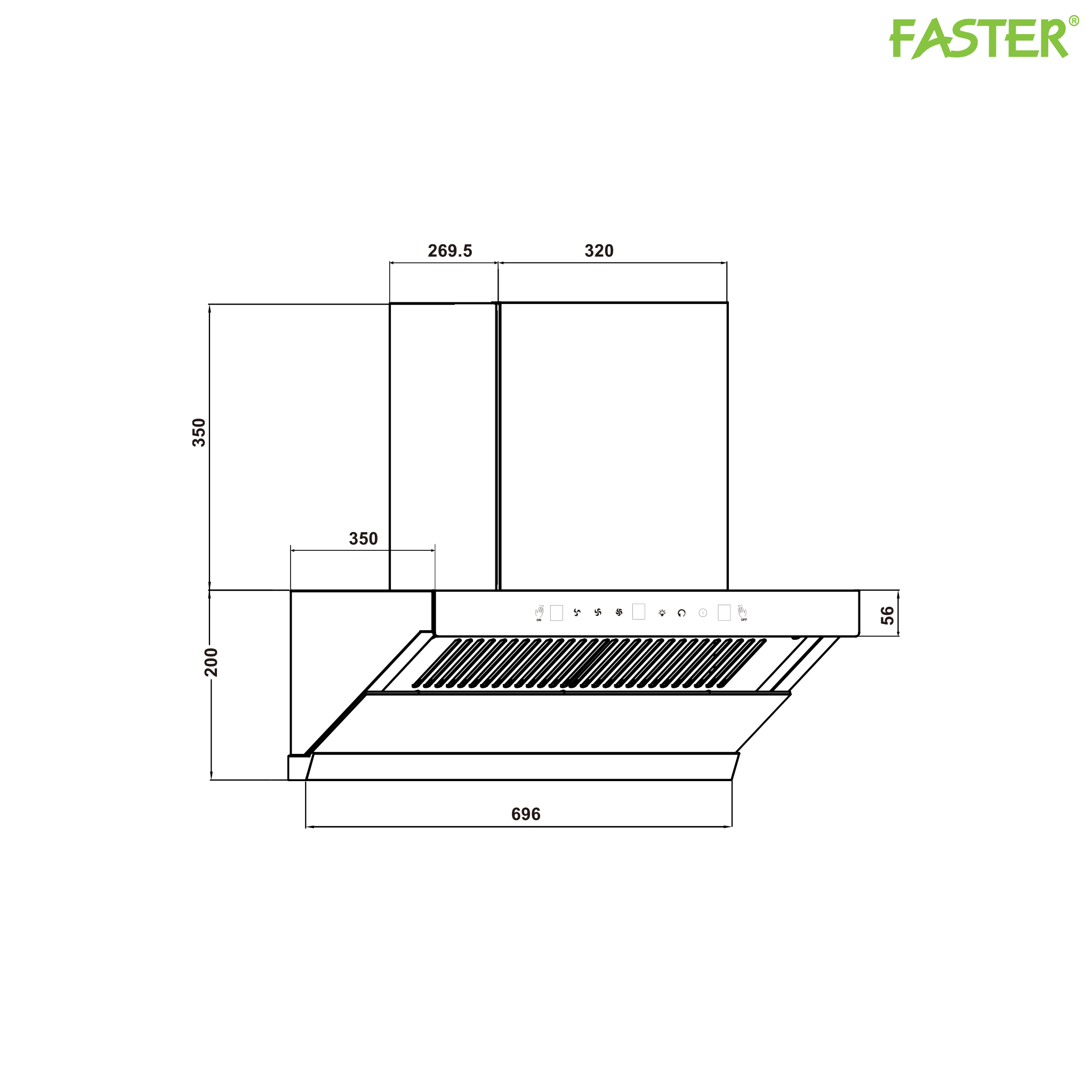 Máy hút mùi điều khiển giọng nói thông minh FS 35AI Autoclean