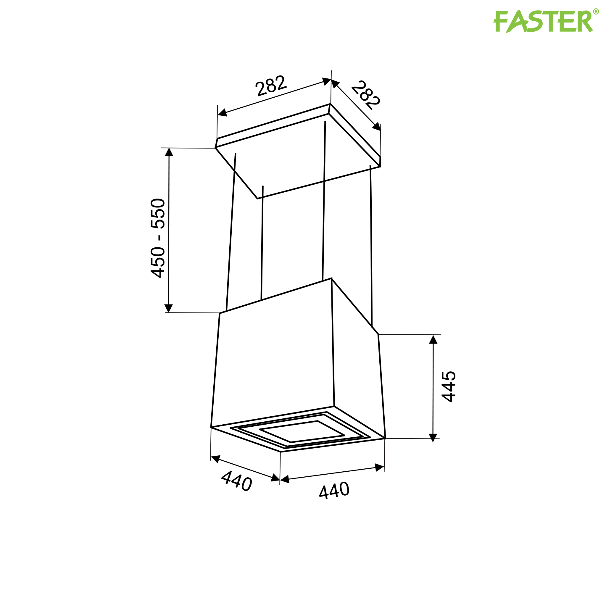 Máy hút mùi treo độc lập FS 7017B