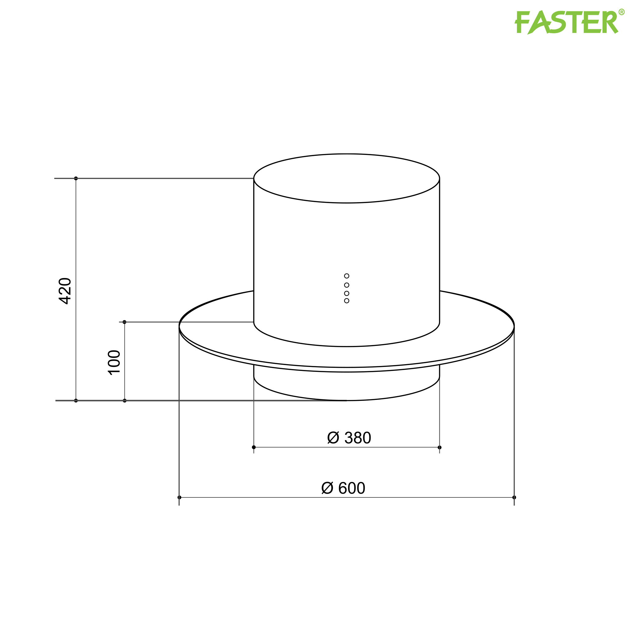 Máy hút mùi treo độc lập FS 7027B