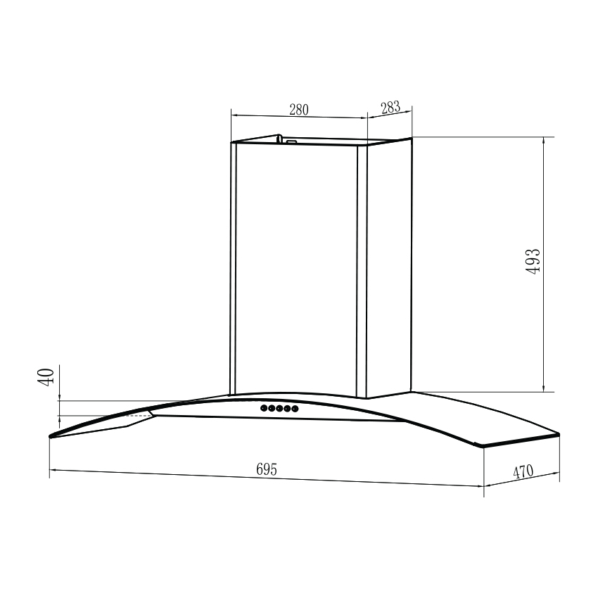 Máy hút mùi - gắn tường cảm ứng FS 8870CH