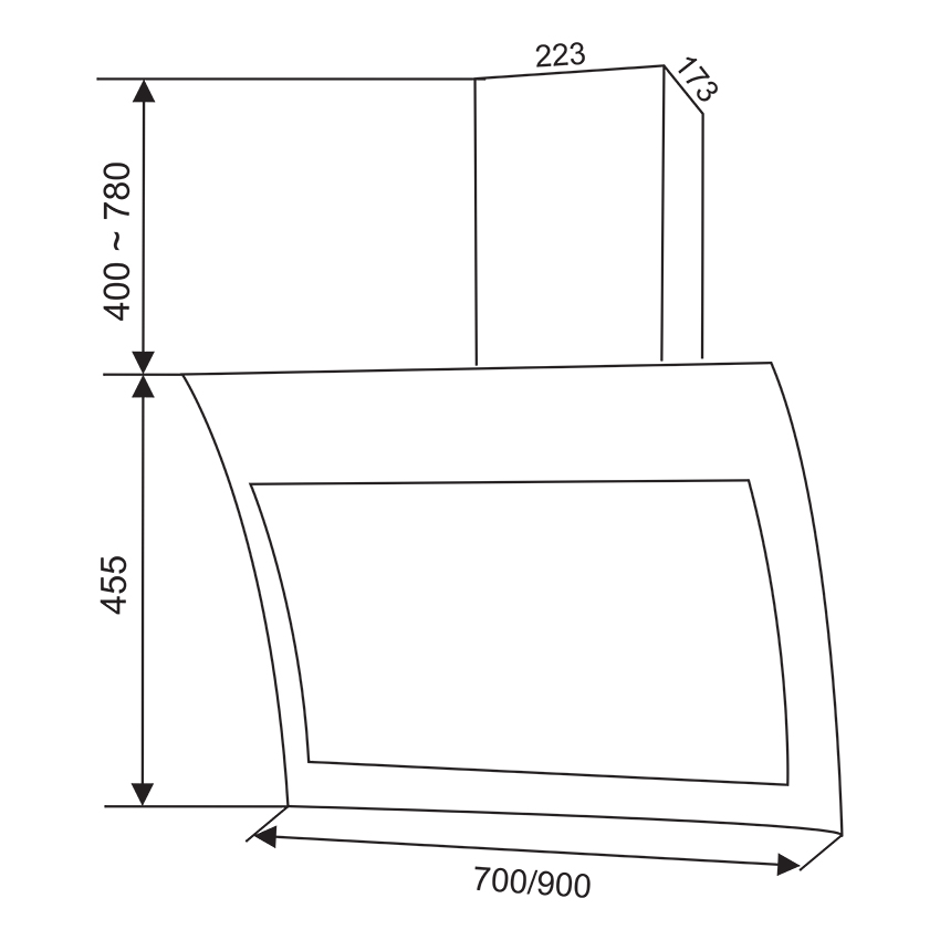 Máy hút mùi gắn tường FS 3689WN/BN-70