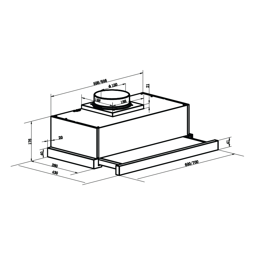 Máy hút mùi gắn tường SYP 6003/7003