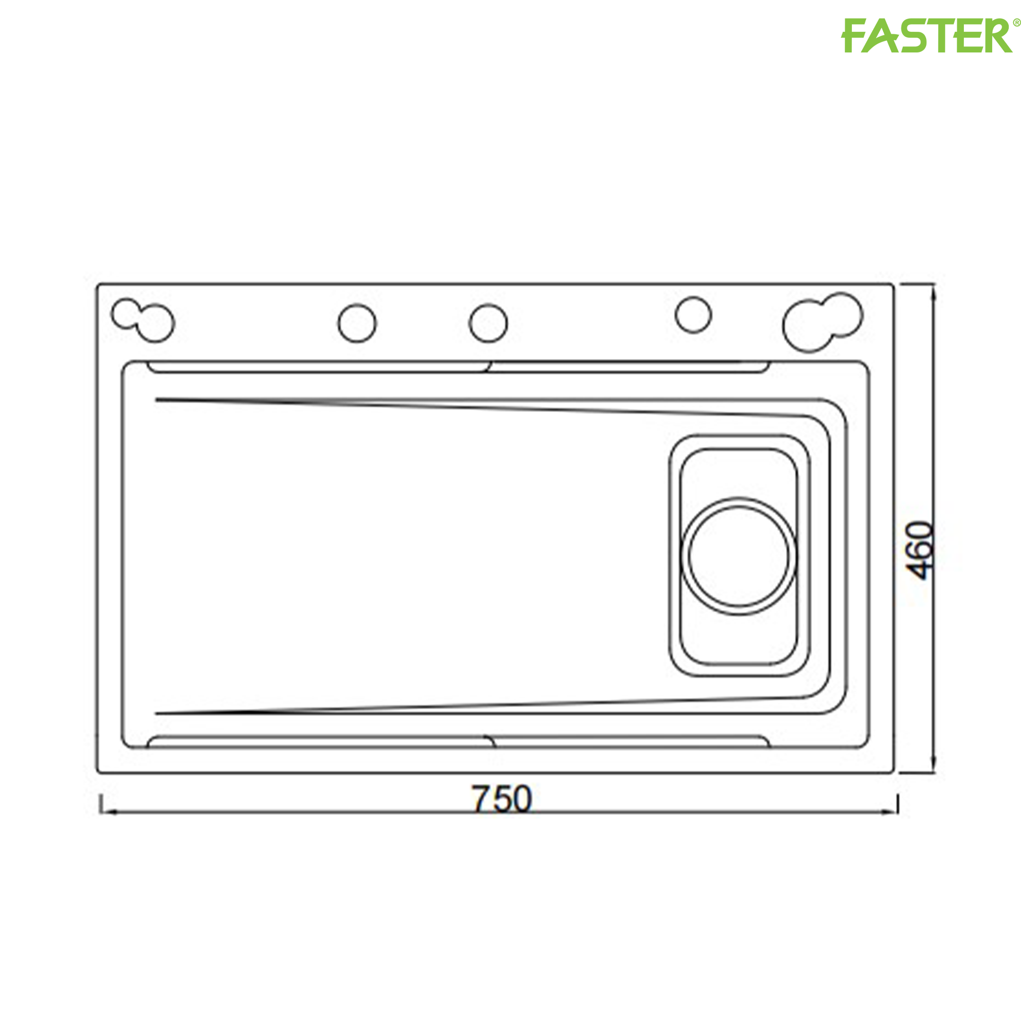 Chậu rửa bát điều khiển bằng giọng nói FS 7546BLX