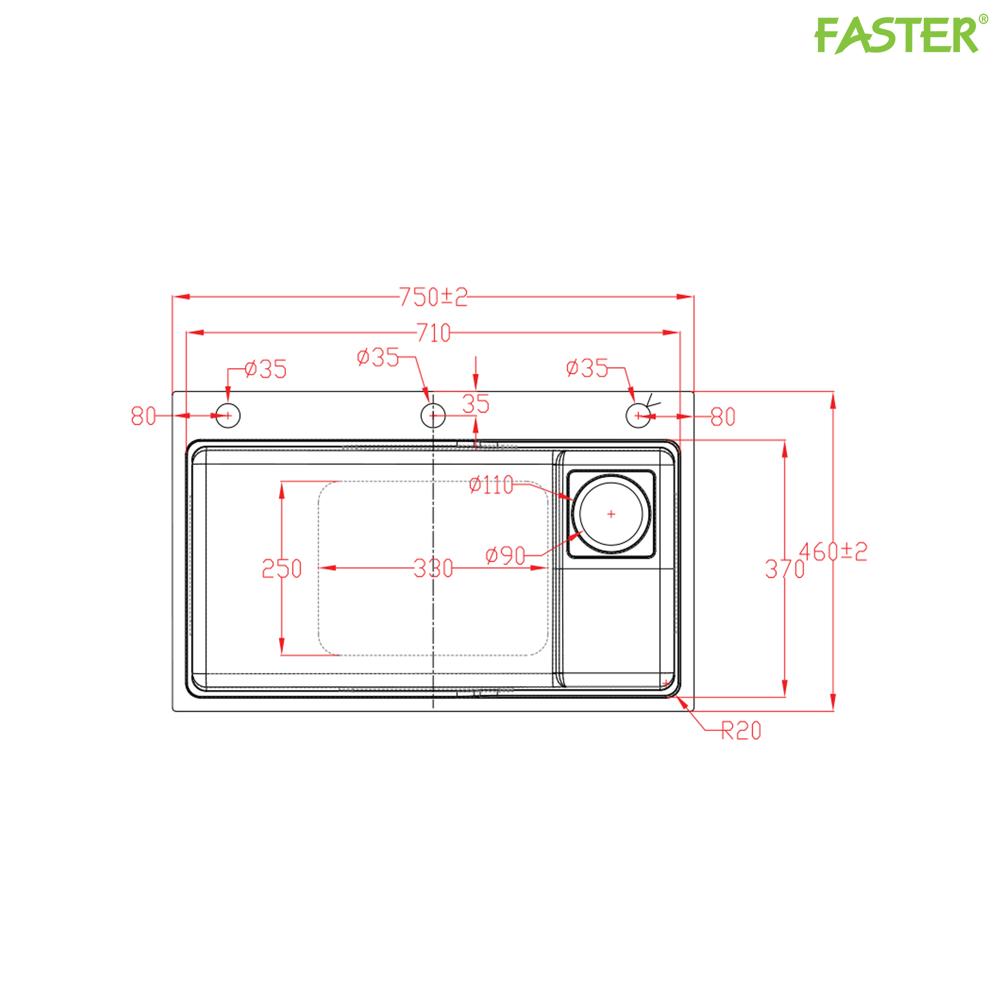 Chậu rửa bát FS 7546B01
