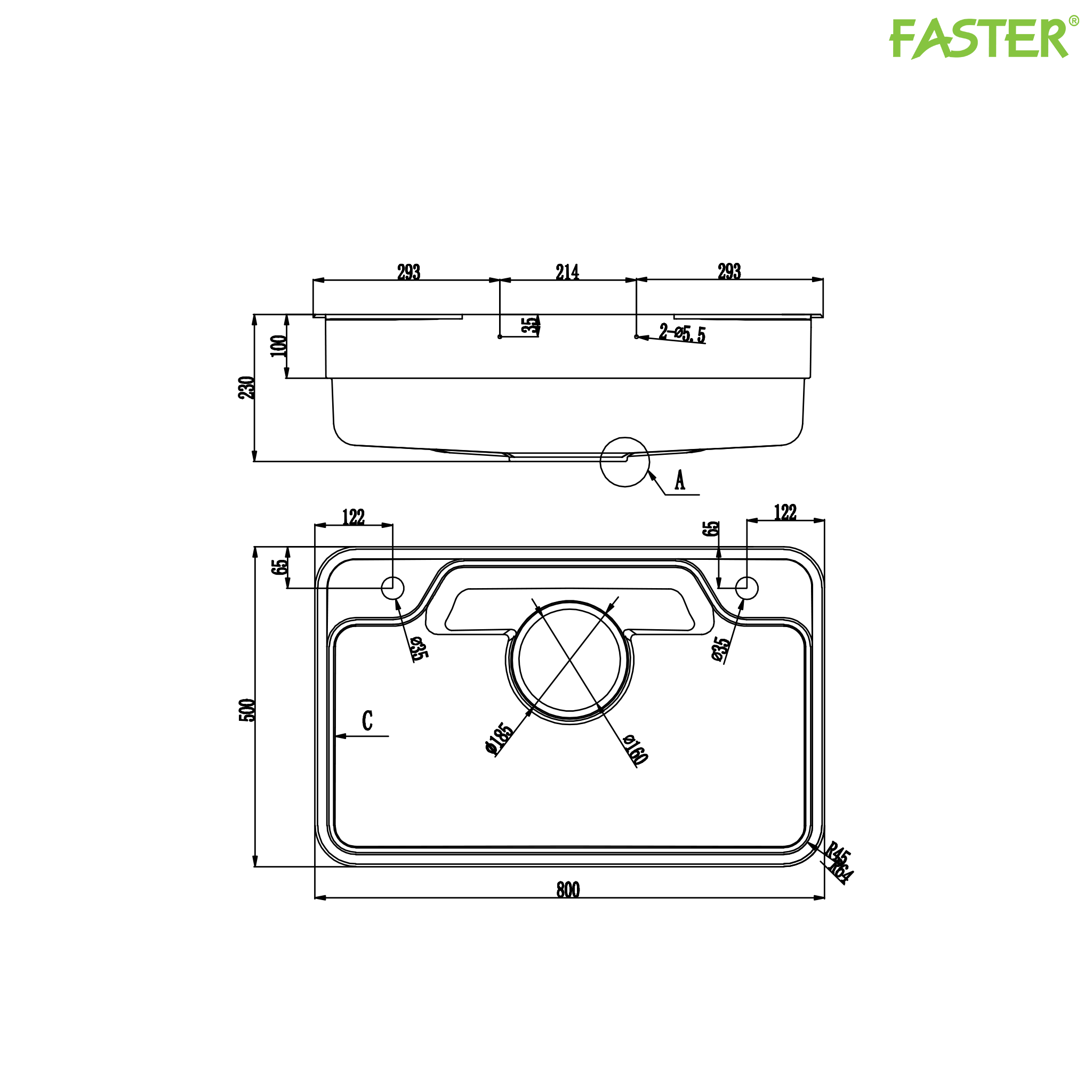 Chậu rửa bát FS 8050B01