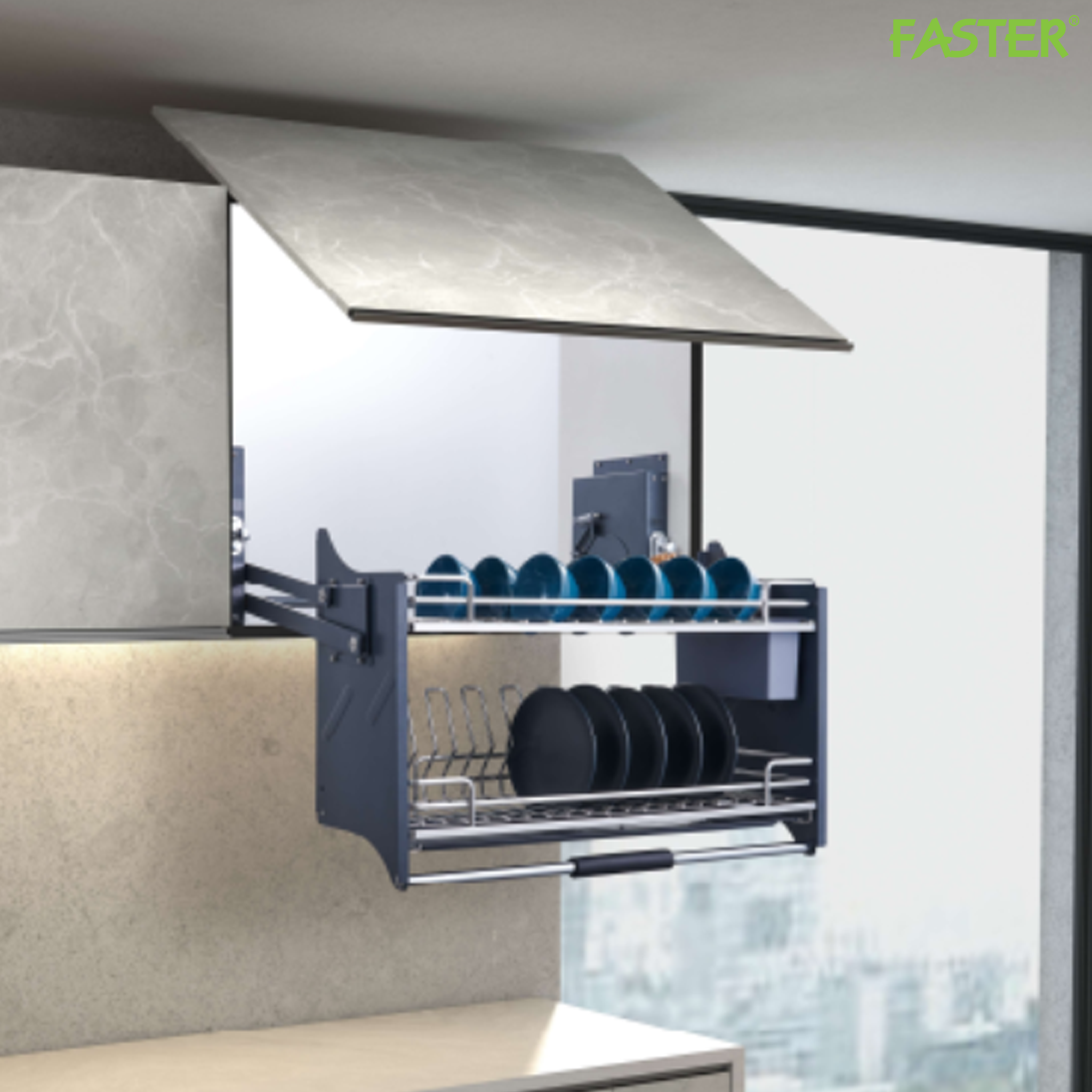 Giá bát đĩa nâng hạ FS EB70/80/90OV