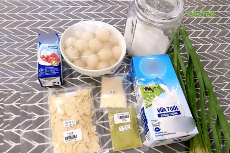 Nguyên liệu nấu chè khúc bạch