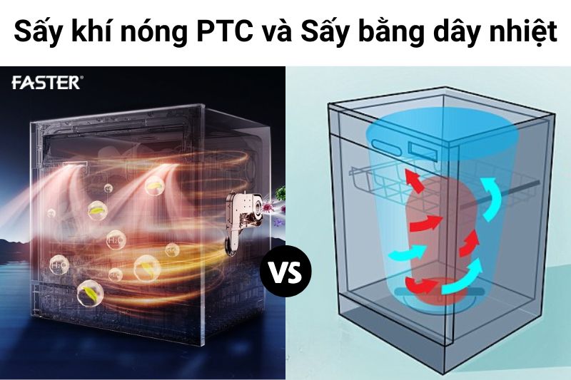 So sánh sấy PTC và sấy bằng dây nhiệt thông thường