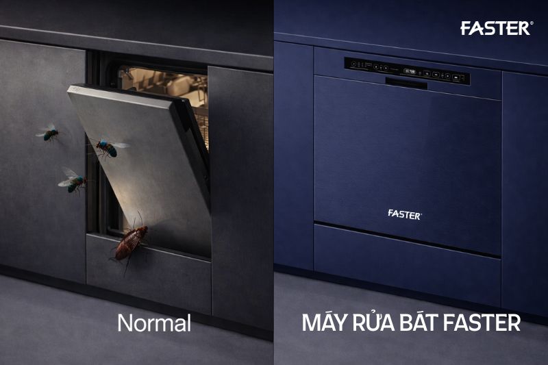 tự động mở đóng cửa máy rửa bát ngăn chặn mọi loại côn trùng.