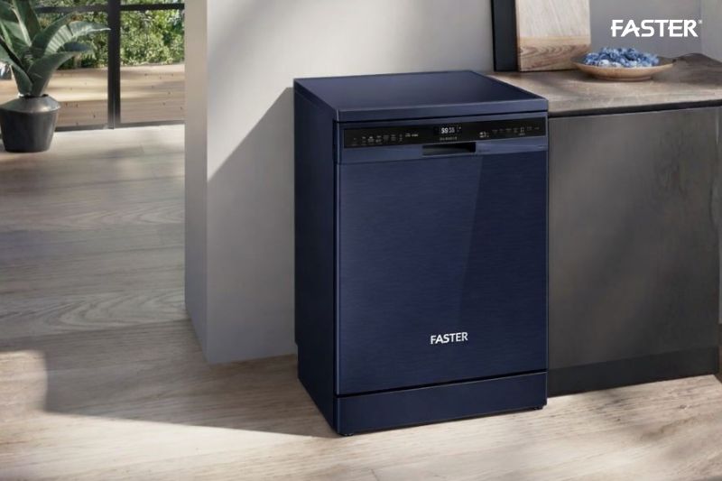 công nghệ tự động mở đóng cửa máy rửa bát Faster