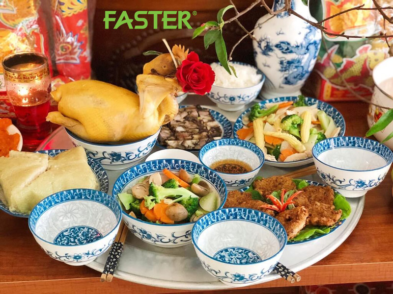 Mâm cỗ cúng tất niên miền bắc