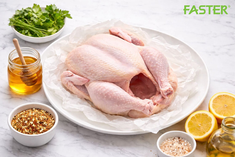 Công thức gà nướng nguyên con chuẩn ngon