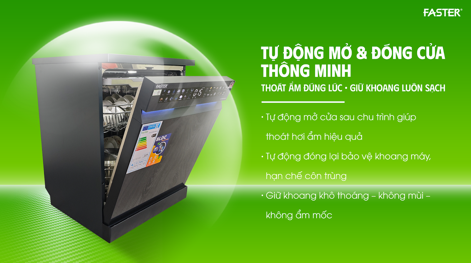 Cơ chế Tự động mở đóng cửa thông minh của Faster