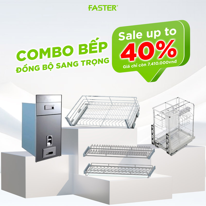 Ưu đãi 1: Combo 1 - Phụ kiện inox tủ bếp