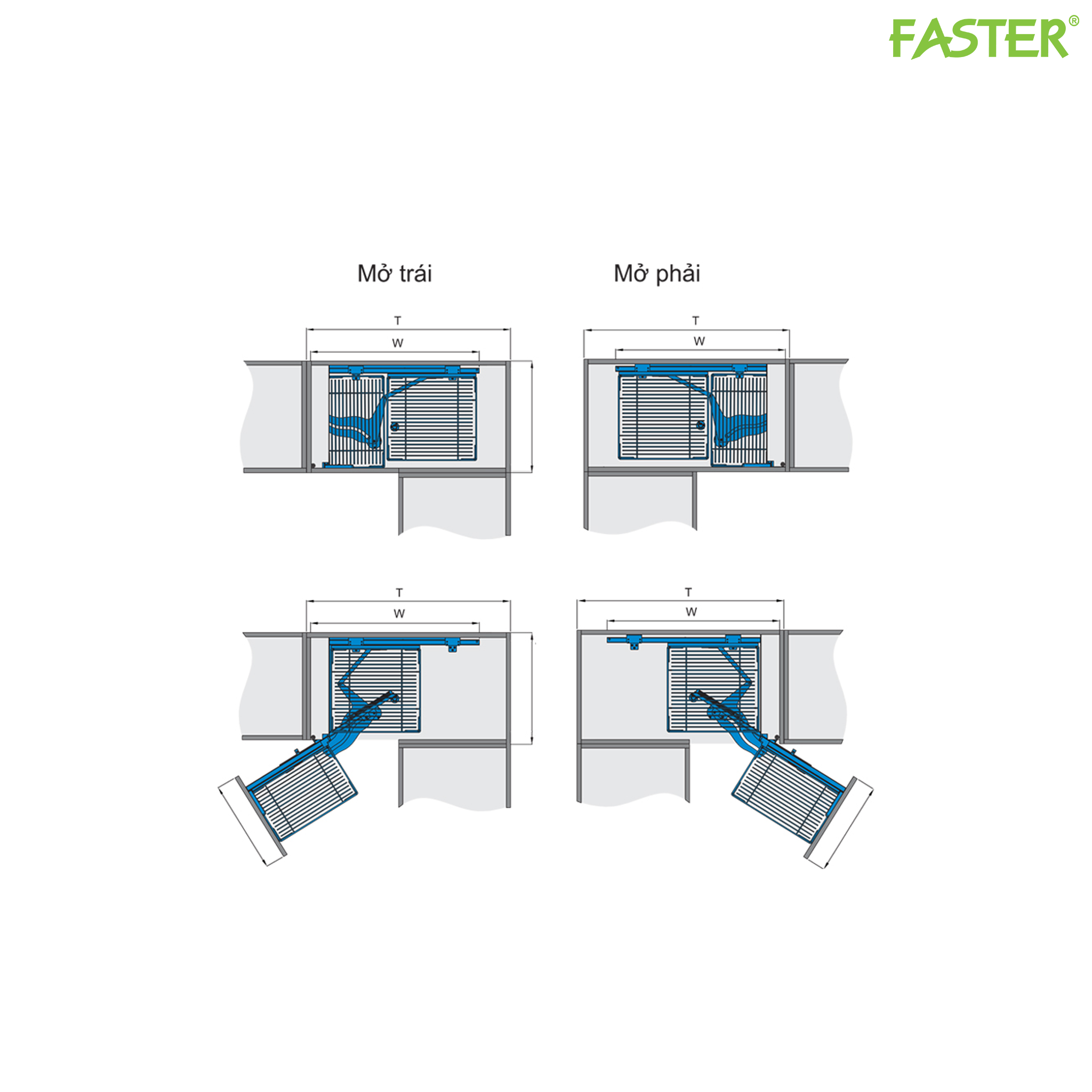 Kệ góc liên hoàn FS MC400SL/SR