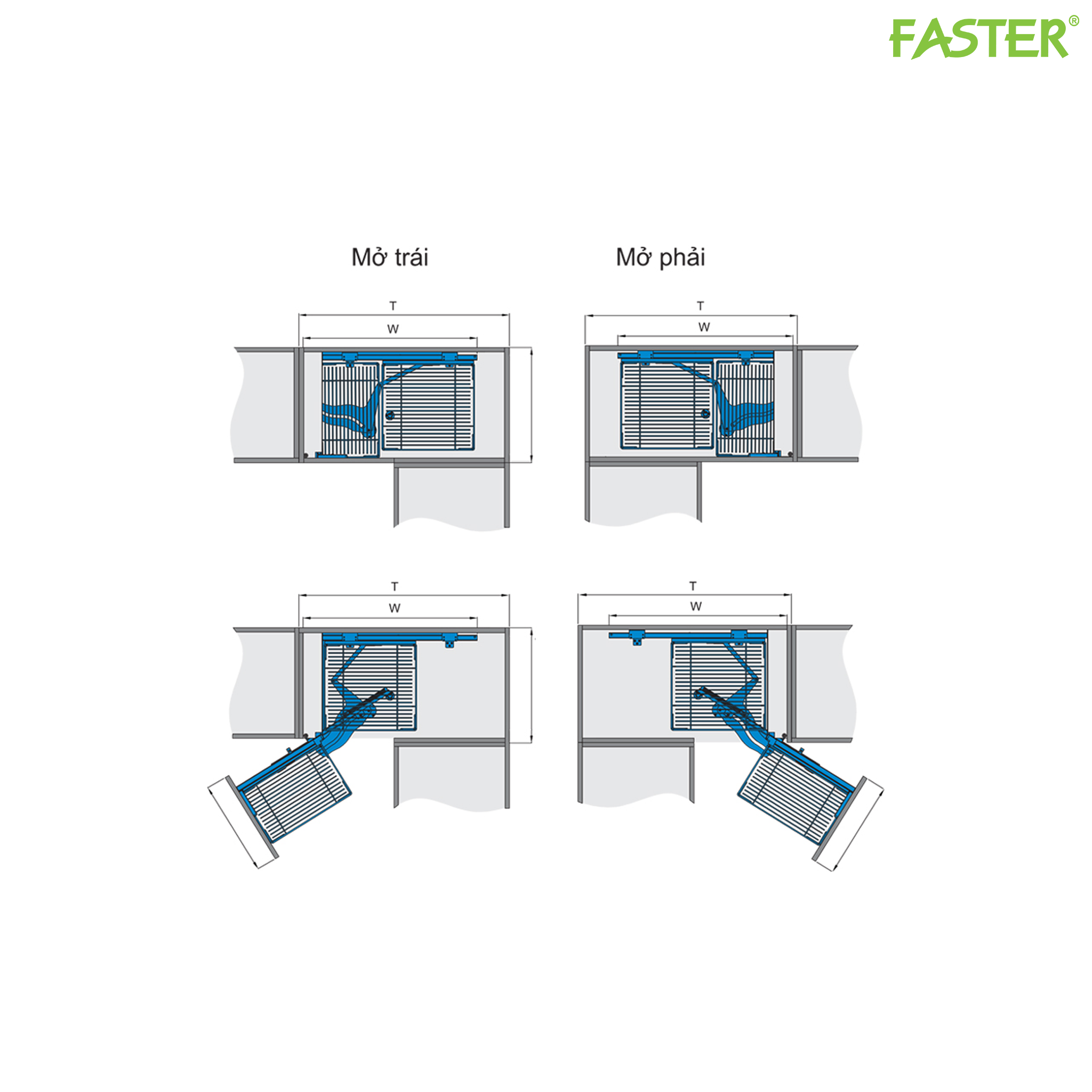 Kệ góc liên hoàn FS MC400SLN/SRN