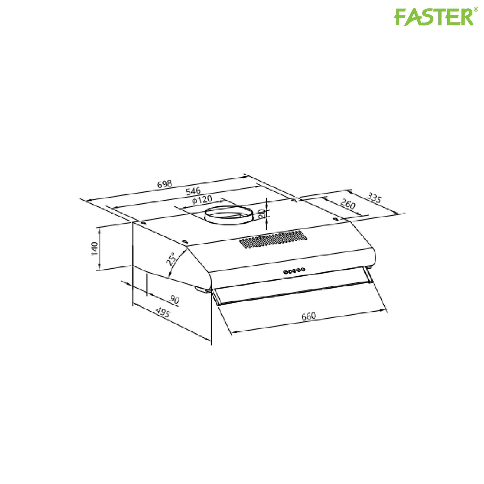 Máy hút mùi gắn tường FS 0470SN