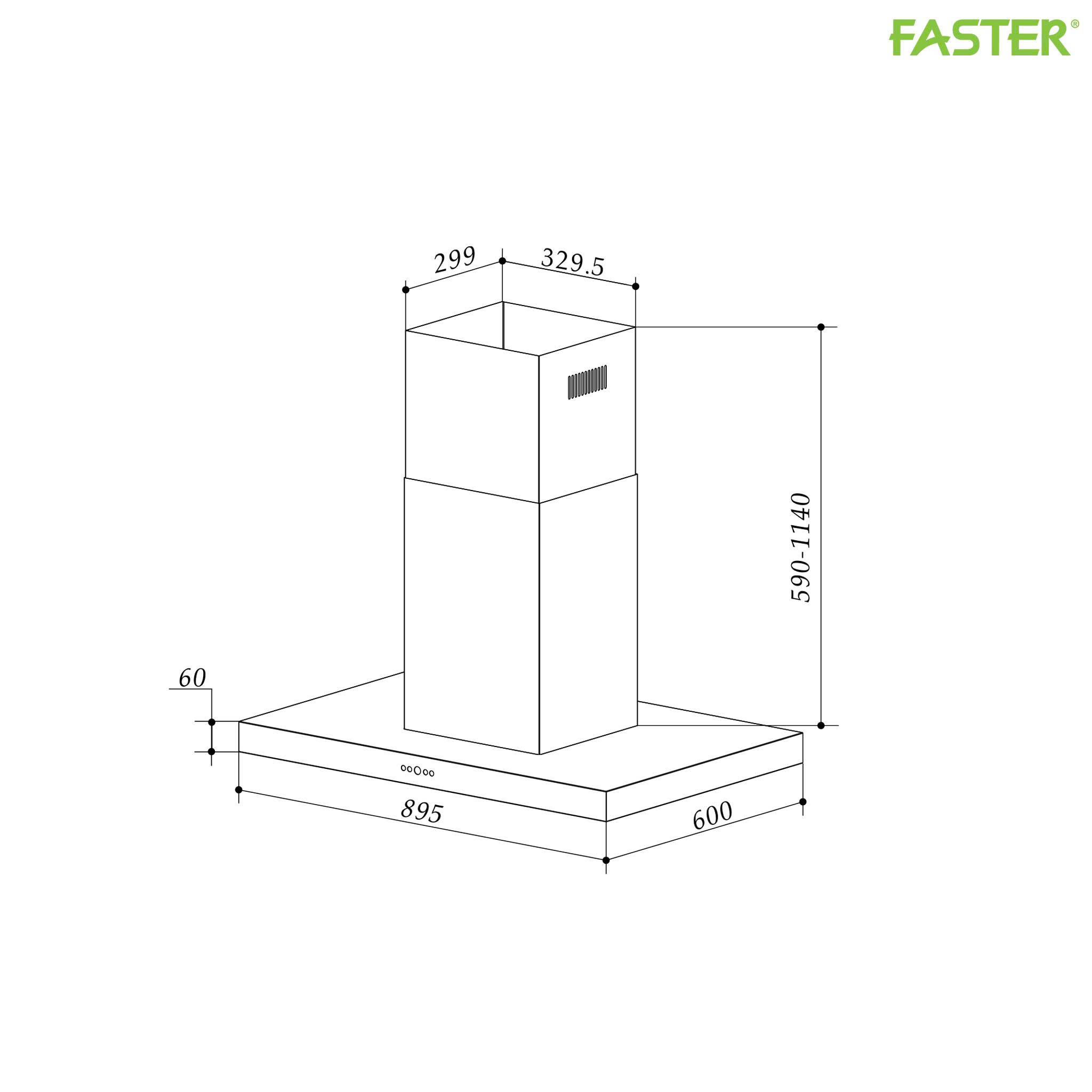 Máy hút mùi treo độc lập FS BIS 90T
