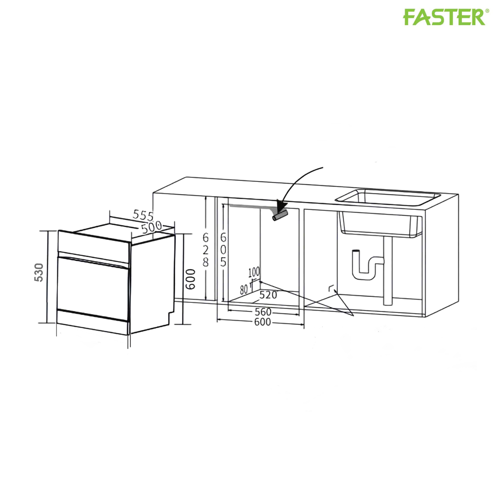 Máy rửa bát nhập khẩu Malaysia ECO 8013 SERI 6 SMART