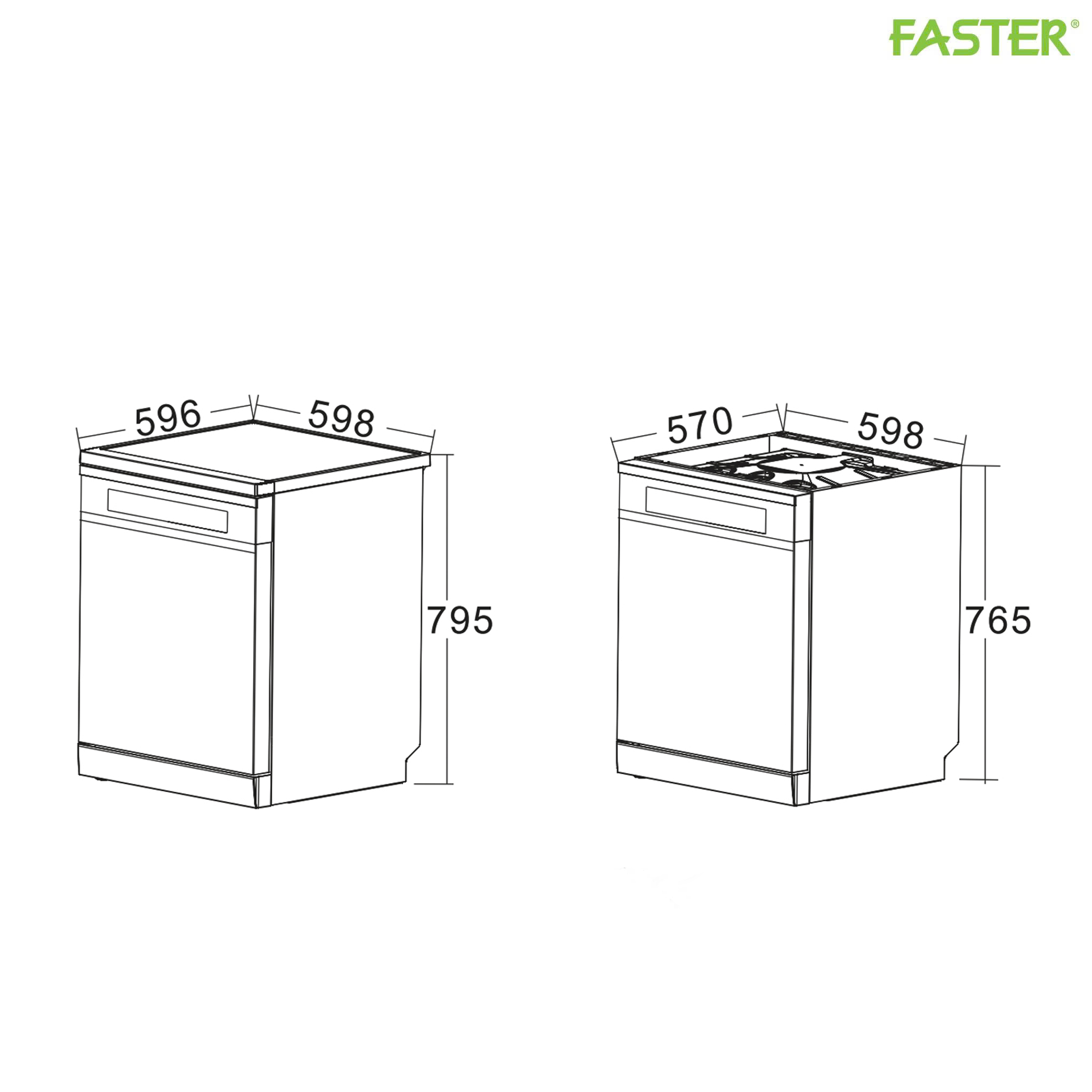 Máy rửa bát nhập khẩu Malaysia ECO 8516 SERI 7 SMART
