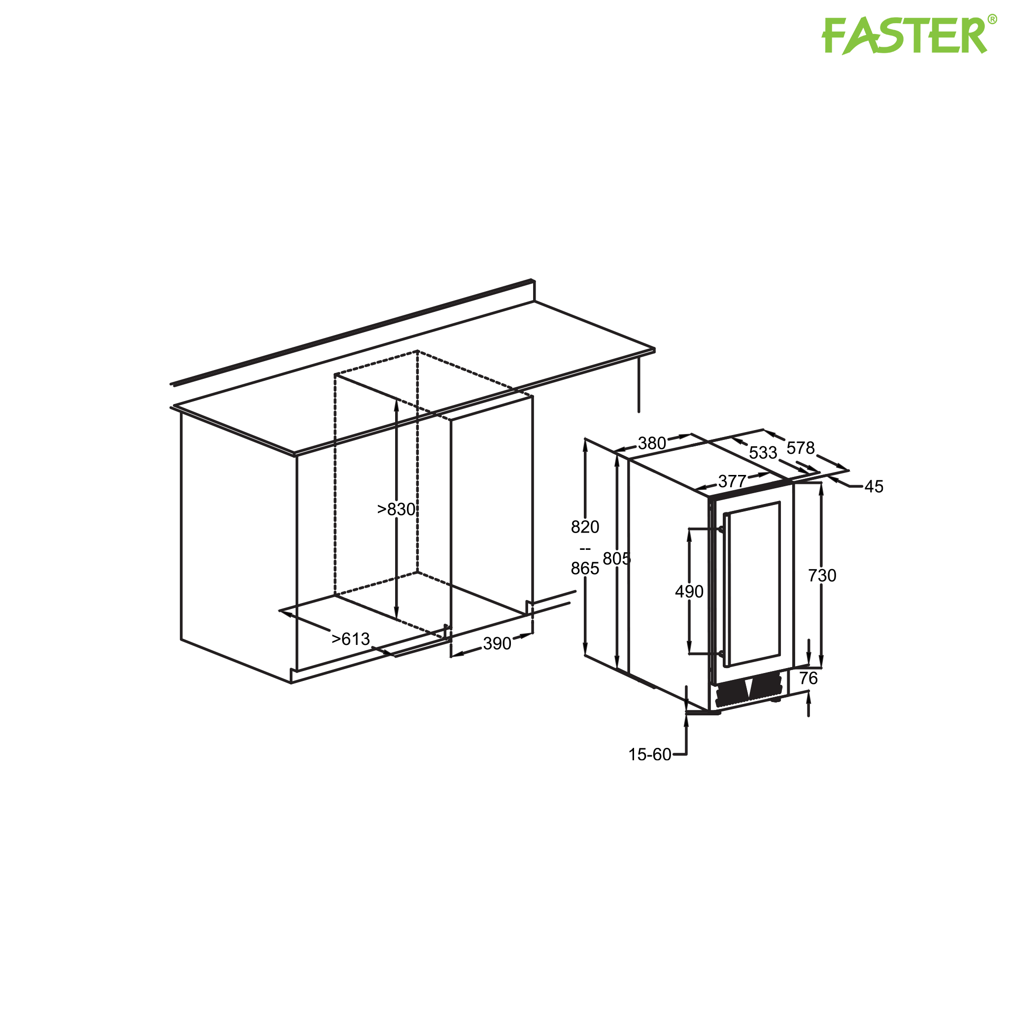 Tủ rượu Faster FS 688